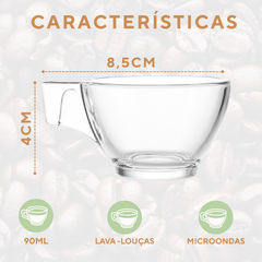 Xicara Astral 90ml em Vidro