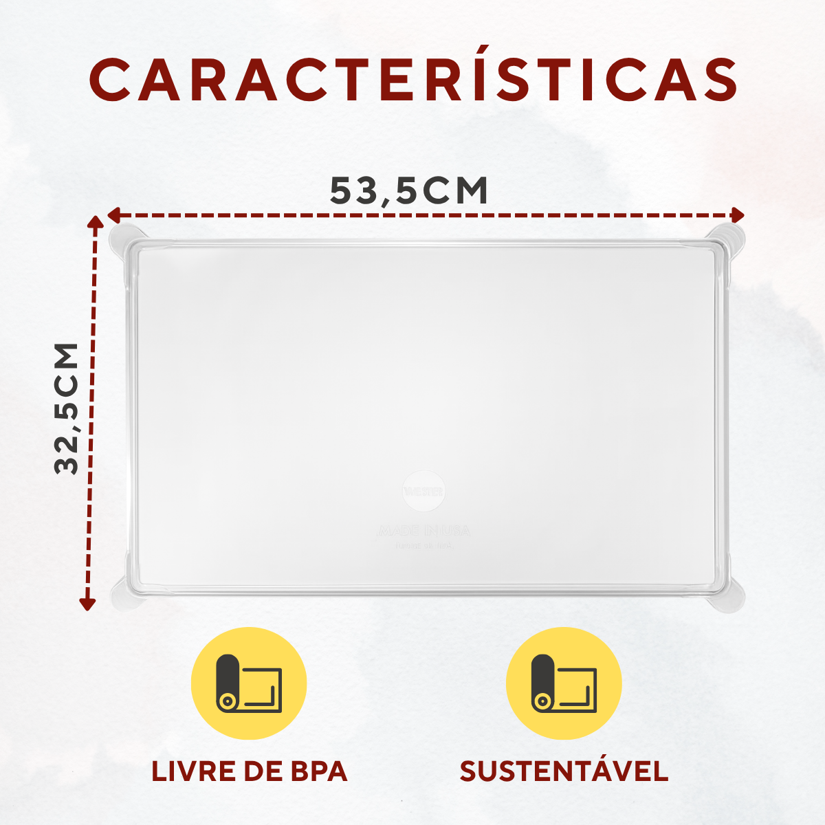 Tampa cuba Retangular 1/1 Silicone