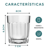 Kit 50 Copo Rocks Americano 300ml personalizado Nadir Copos