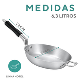 Frigideira Hotel Alumínio Cabo Baquelite N38 38cm 6,3L