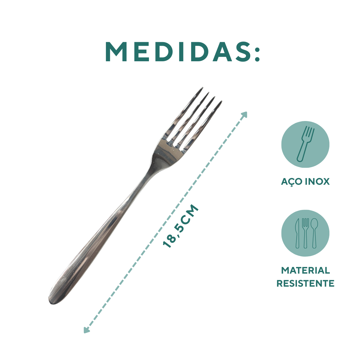Conjunto Talher Sobremesa Café Hercules Aço Inox