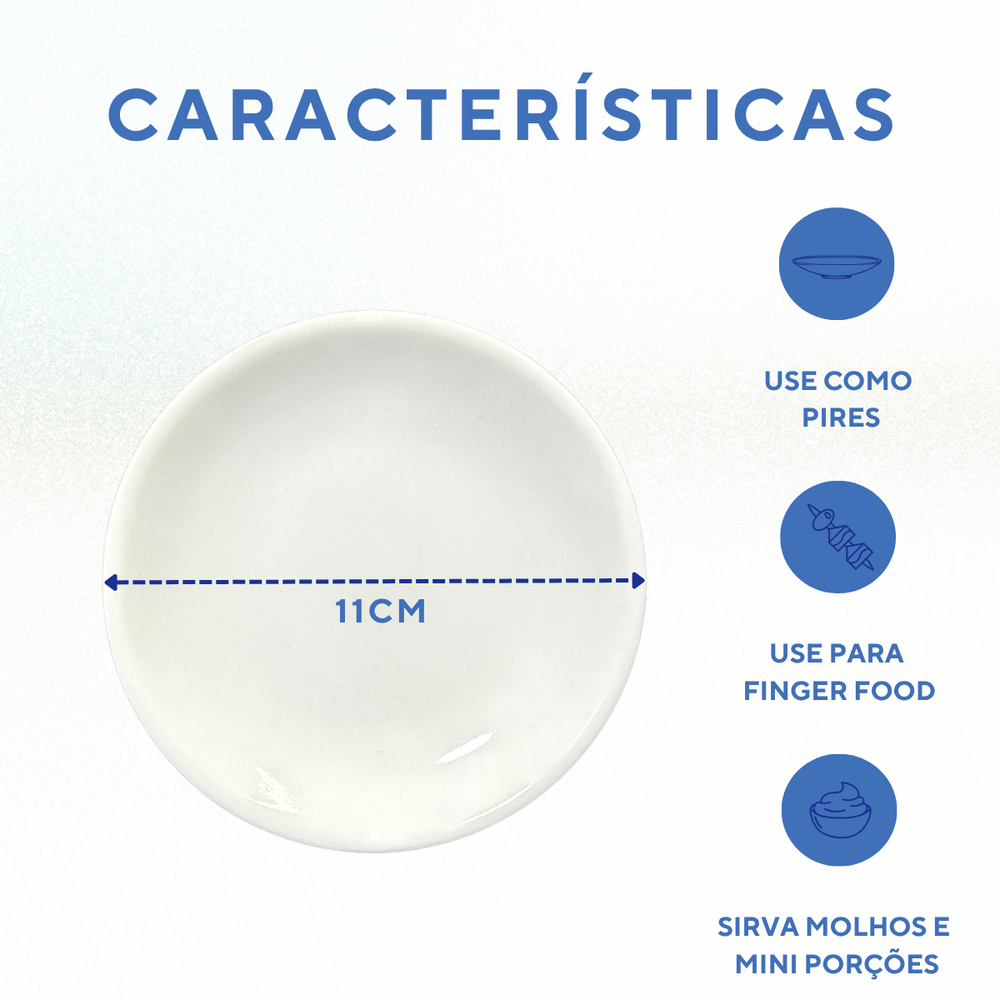 Pratinho Porcelana 11cm Pires - A Gourmet