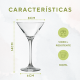 Mini Taça Martini 100ml de Vidro