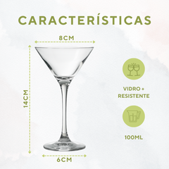 Mini Taça Martini 100ml de Vidro