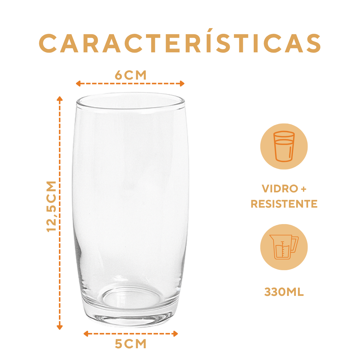 Copo Suco Vidro 330ml