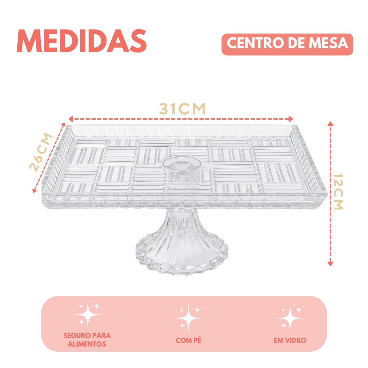 Centro de Mesa com Pé 31cm