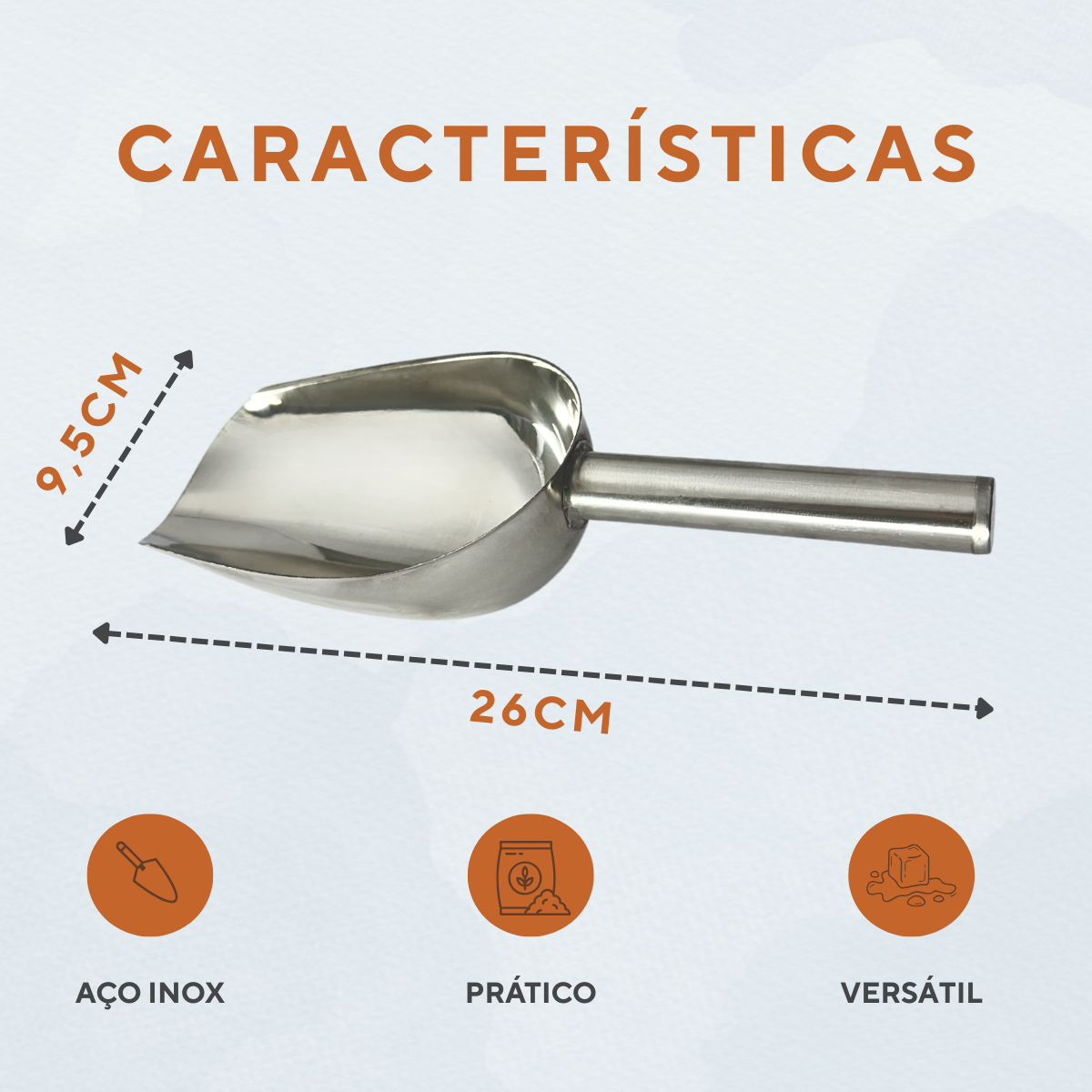 Concha Pegador Aço Inox 26cm - A Gourmet