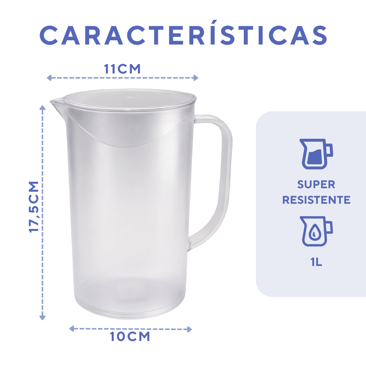 Jarra 1 Litro Poliestireno