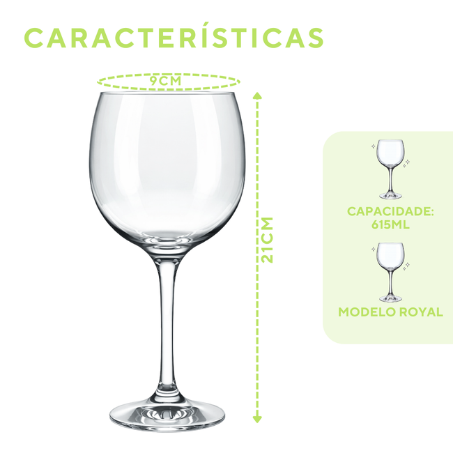 Taça Vidro Royal 615ml Vinho Main Image