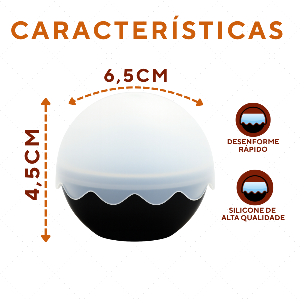 Forma de Gelo Esfera Drink