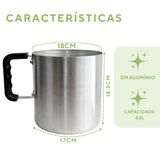 Canecão Aluminio 18cm 4,5L