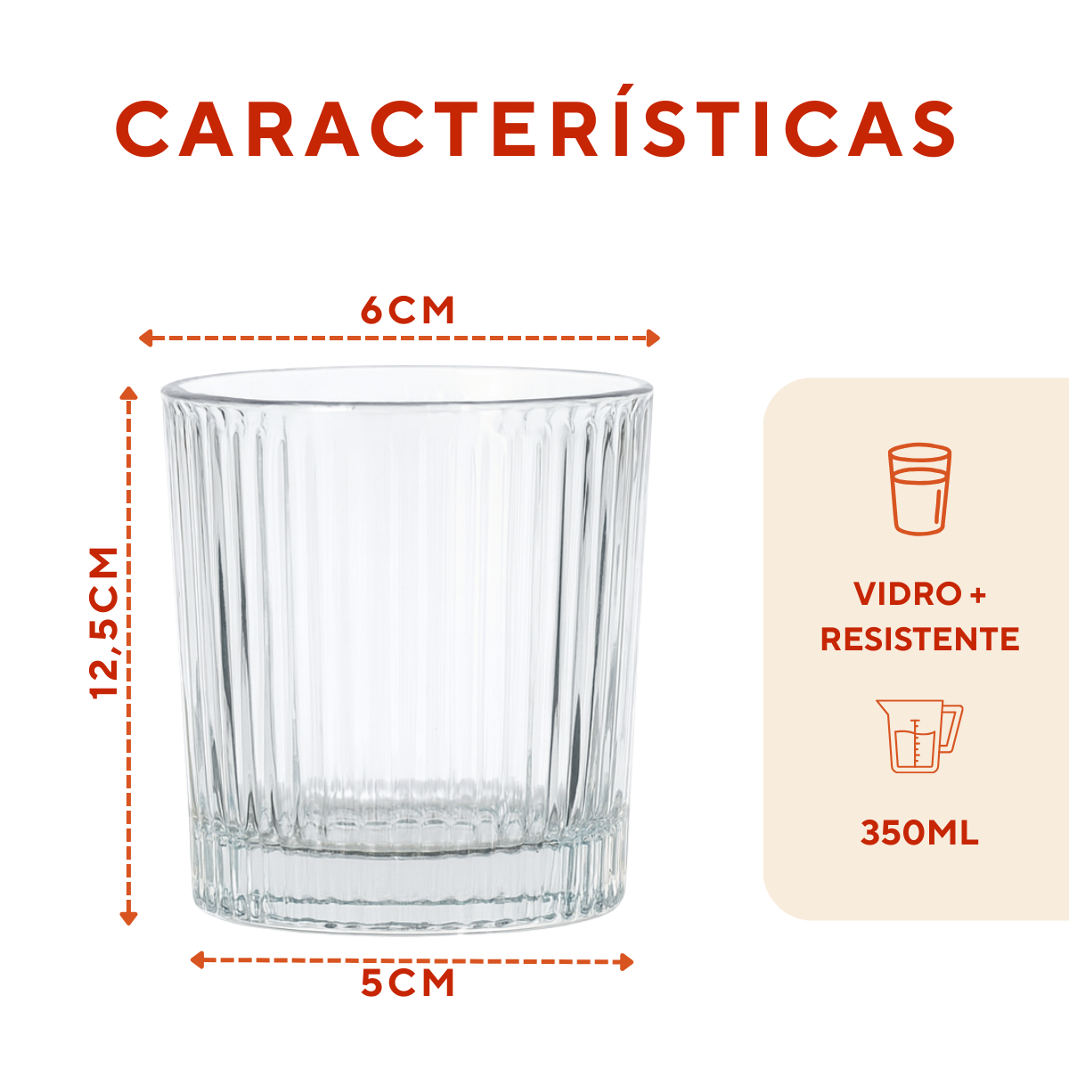 Copo Vidro Sevilha 350ml