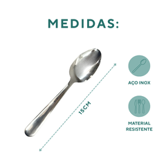 Conjunto Talher Sobremesa Café Hercules Aço Inox