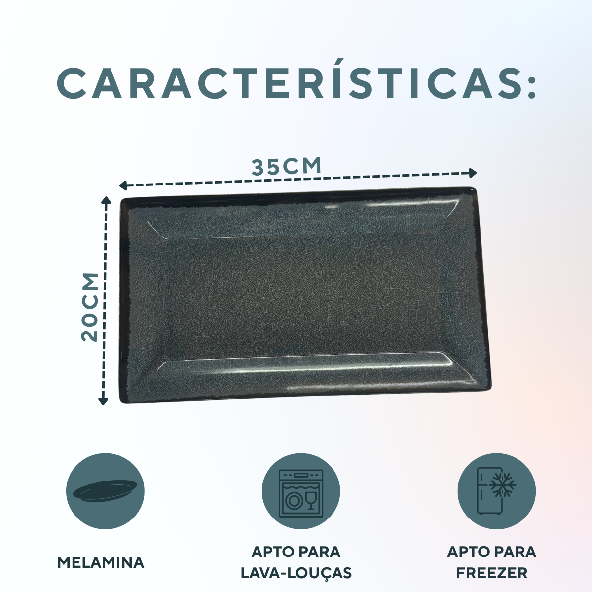 Travessa de Melamina Chumbo - A Gourmet