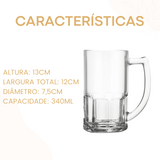 Caneca de Vidro Jade 340ml - A Gourmet