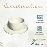 Xicara Chá Com Pires Zen 200ml - A Gourmet