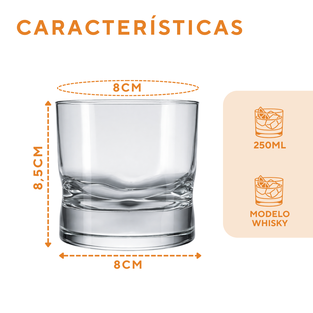 Copo Rocks Vidro 250ml