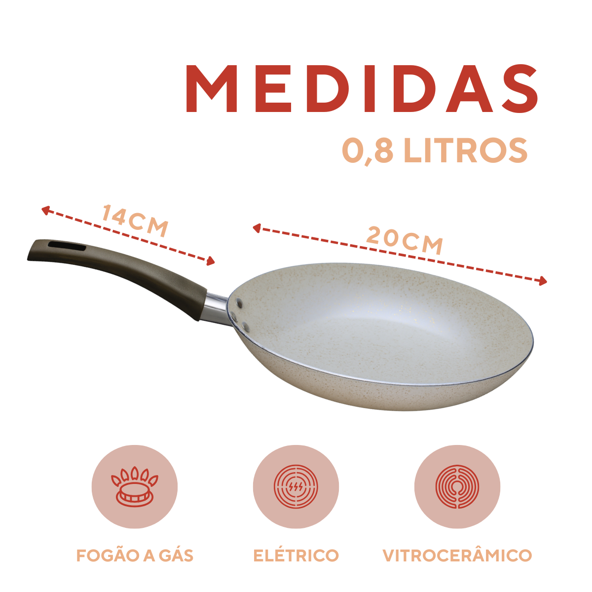 Frigideira Antiaderente 20cm Eko