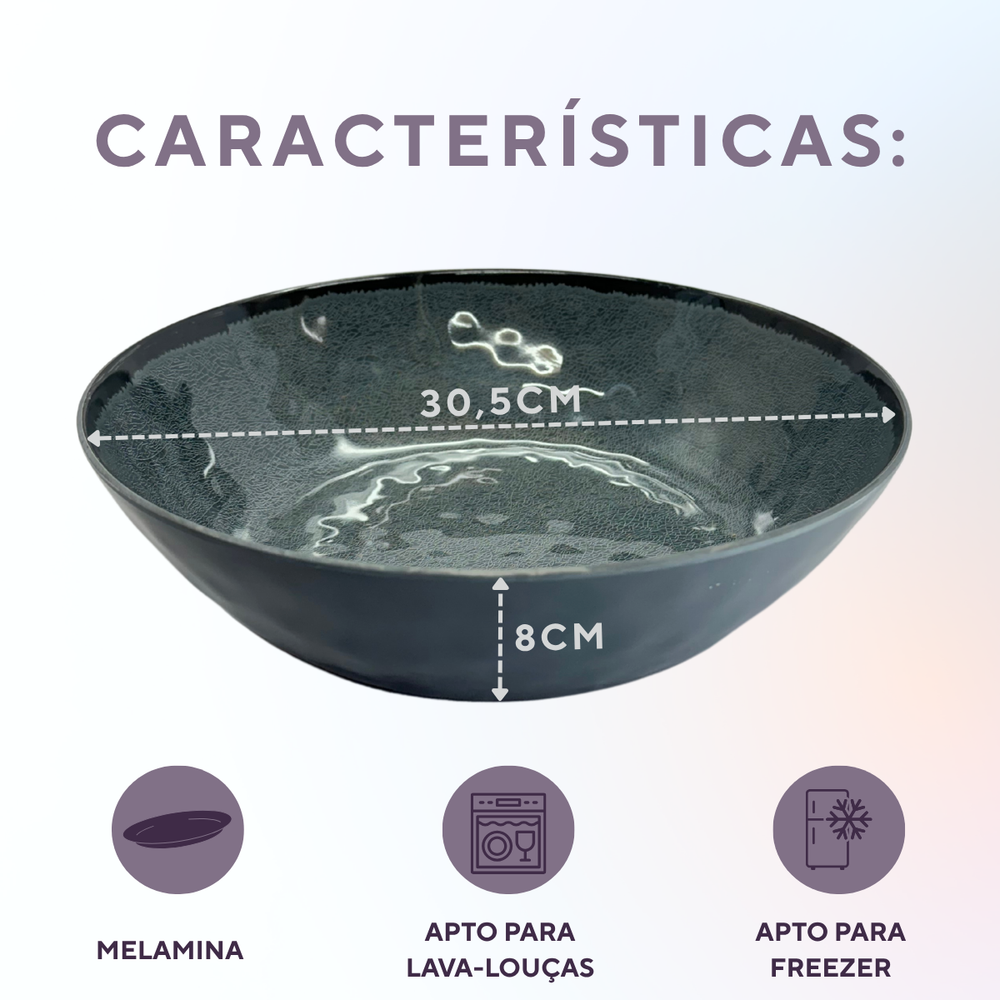 Tigela de Melamina Chumbo - A Gourmet