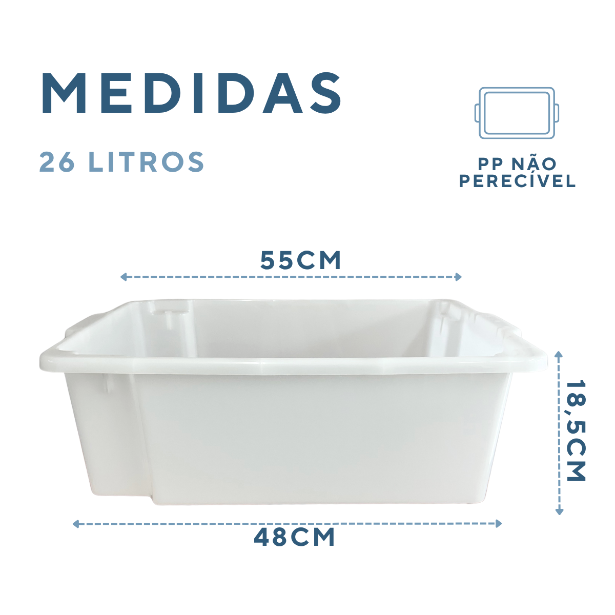 Caixa Multiuso 26Litros Polipropileno