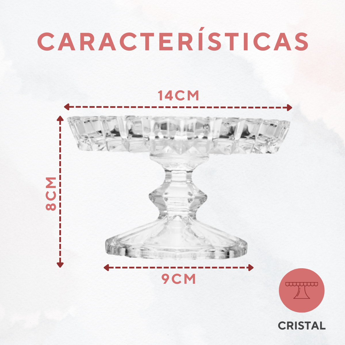 Prato cristal pequeno Servir
