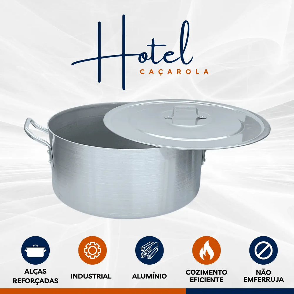 Caçarola Hotel Reta N36 Aluminio Cajamac