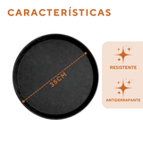 Bandeja Garçom Servir Redonda Antiderrapante