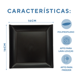 Prato Lanche Preto 16cm