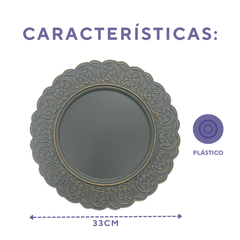 Sousplat cinza elegante