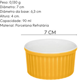 Ramequim Amarelo de 90ml Porcelana Oxford Oxford