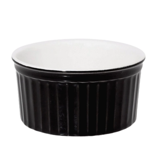 Ramequim 140ml Preto em Porcelana Refrataria