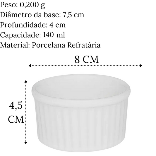 Ramekim de 140ml em Porcelana Branca Oxford