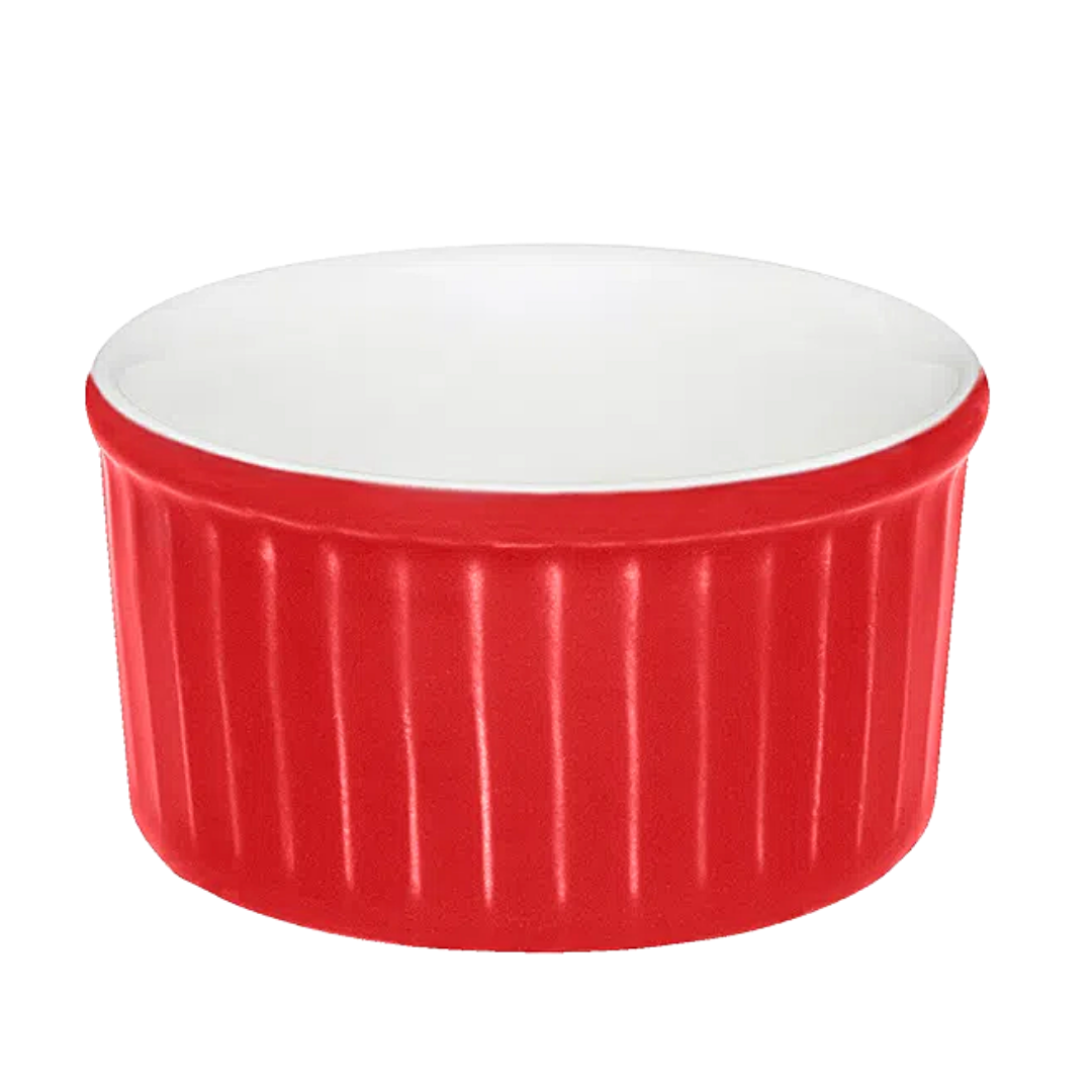 Ramequim de Porcelana Vermelho 240ml Oxford