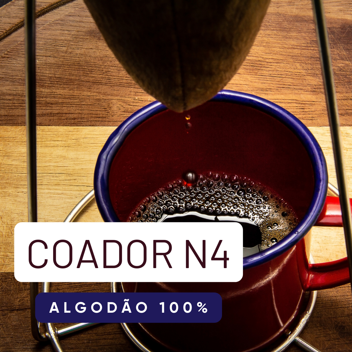 Kit 3 Coador de Café N4 de 100% Algodão - A Gourmet