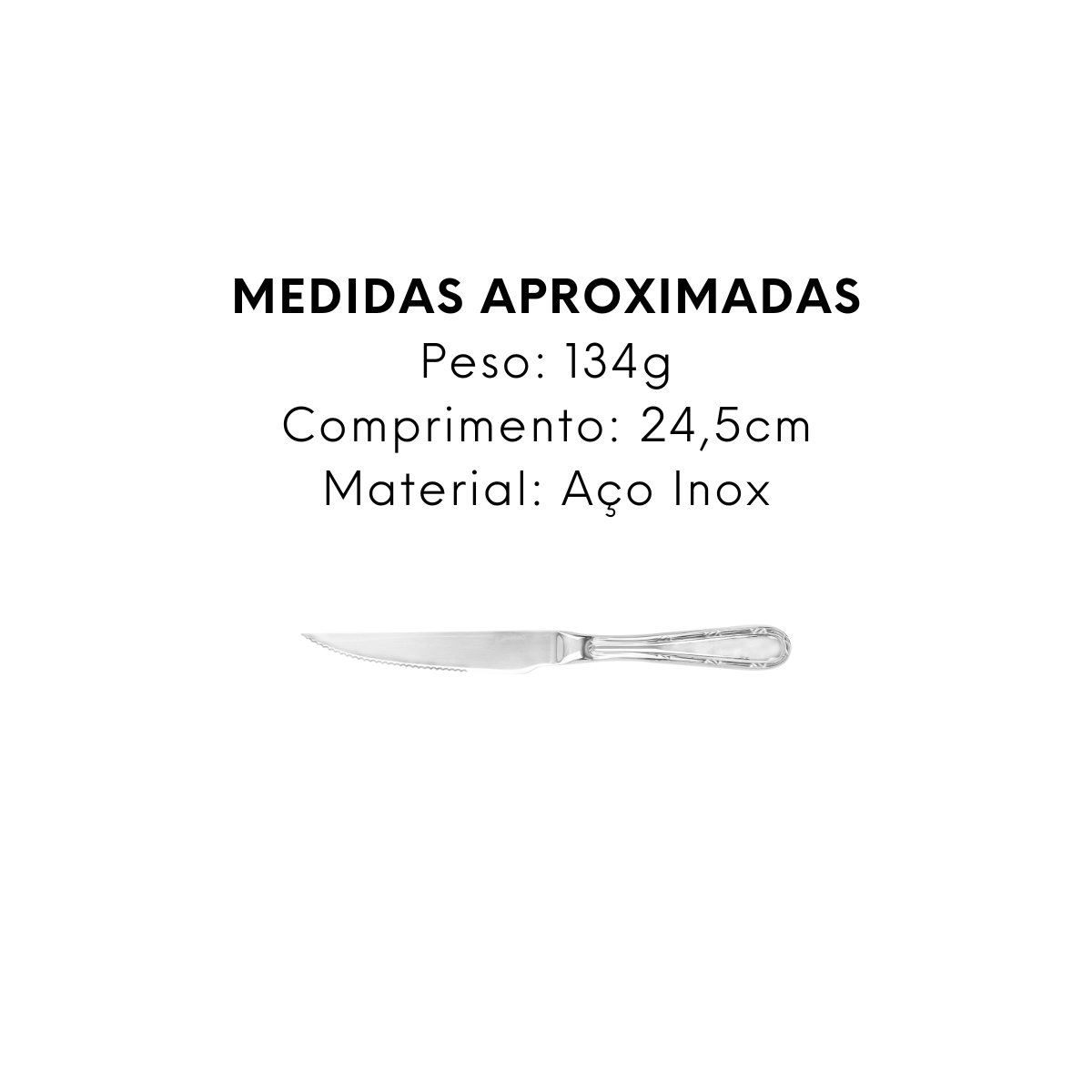 Faca de Churrasco Croise em Aço Inox Original