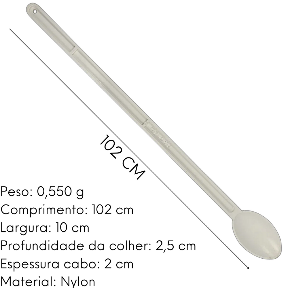 Colher de Nylon Concava Funda 100cm Soirac