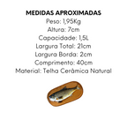 Forma de Peixe Telha de Cerâmica Barro - A Gourmet