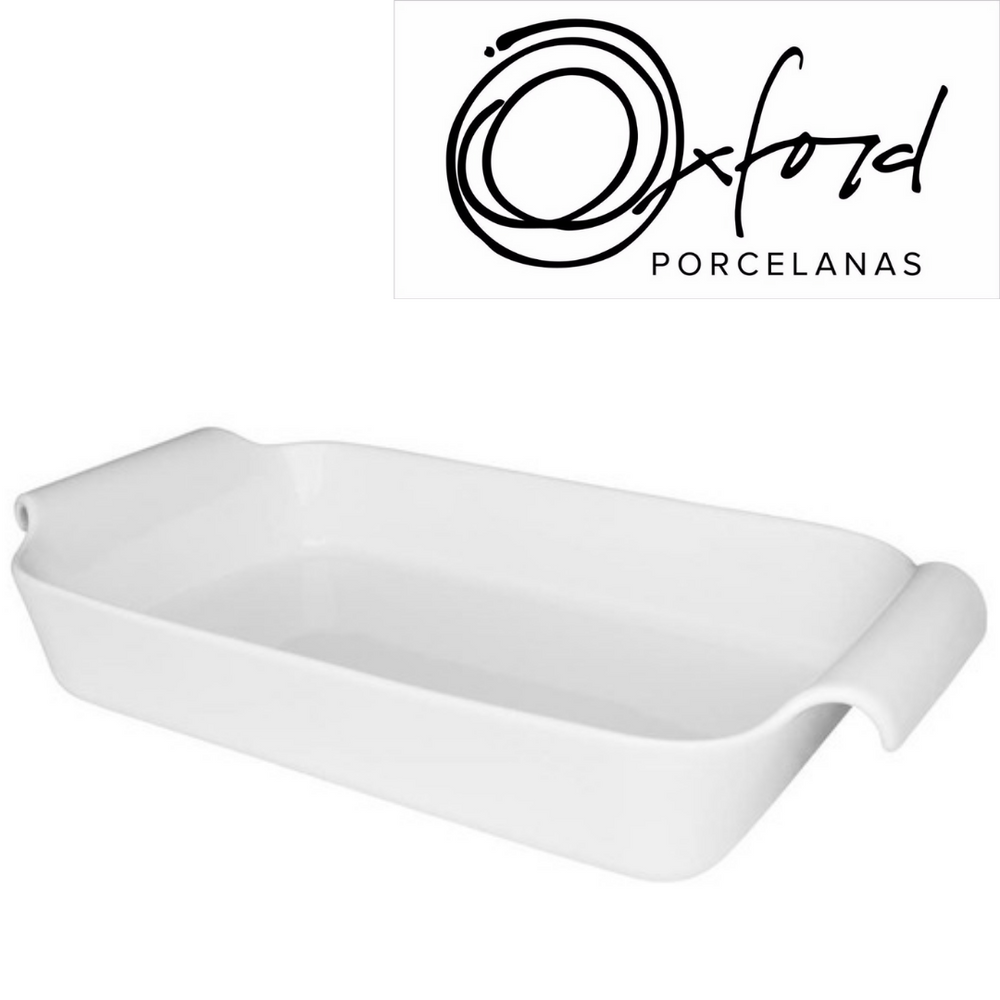 Travessa Refrataria Funda 3,5L Branca C/Alça Oxford