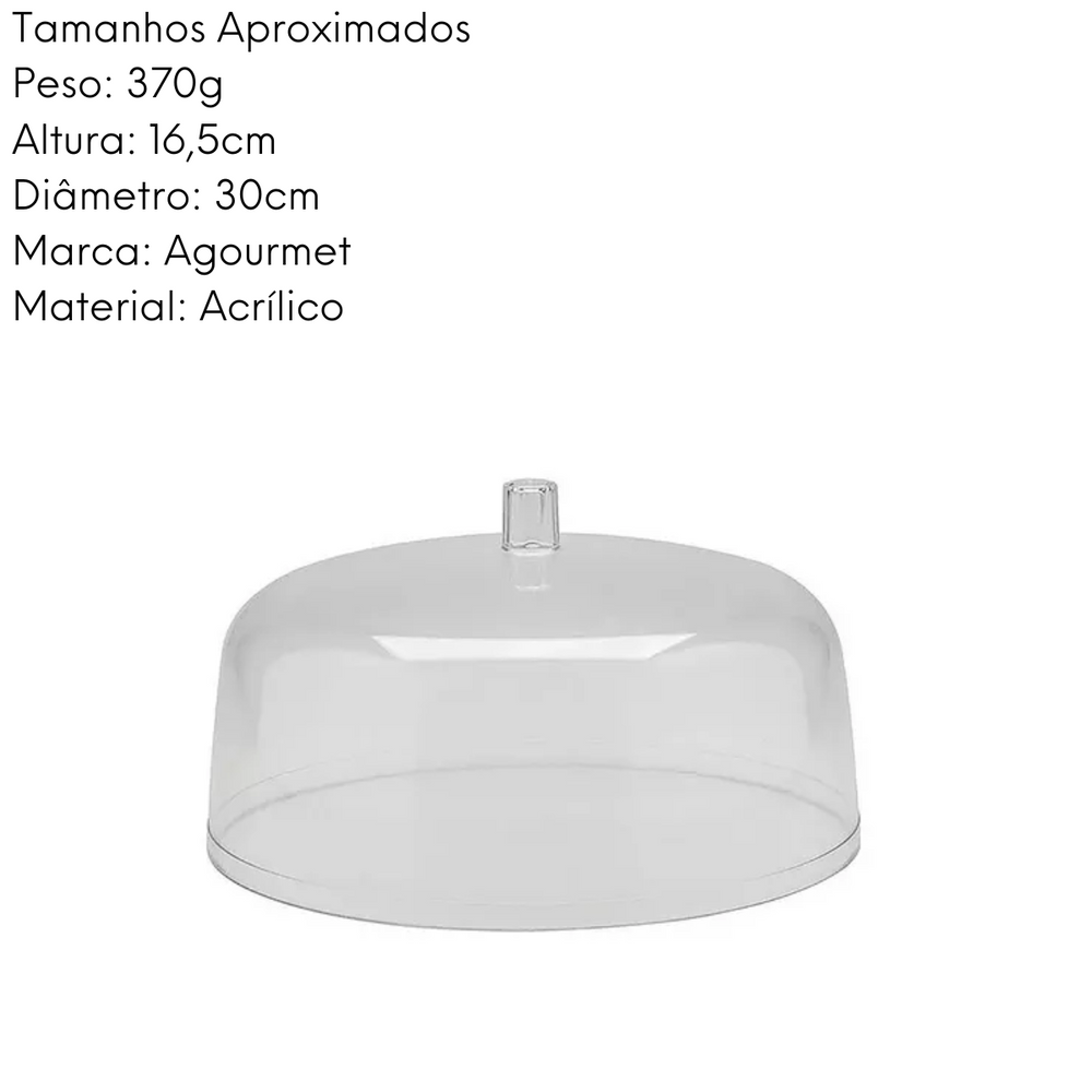 Cúpula Festa de 30cm em acrilico OU