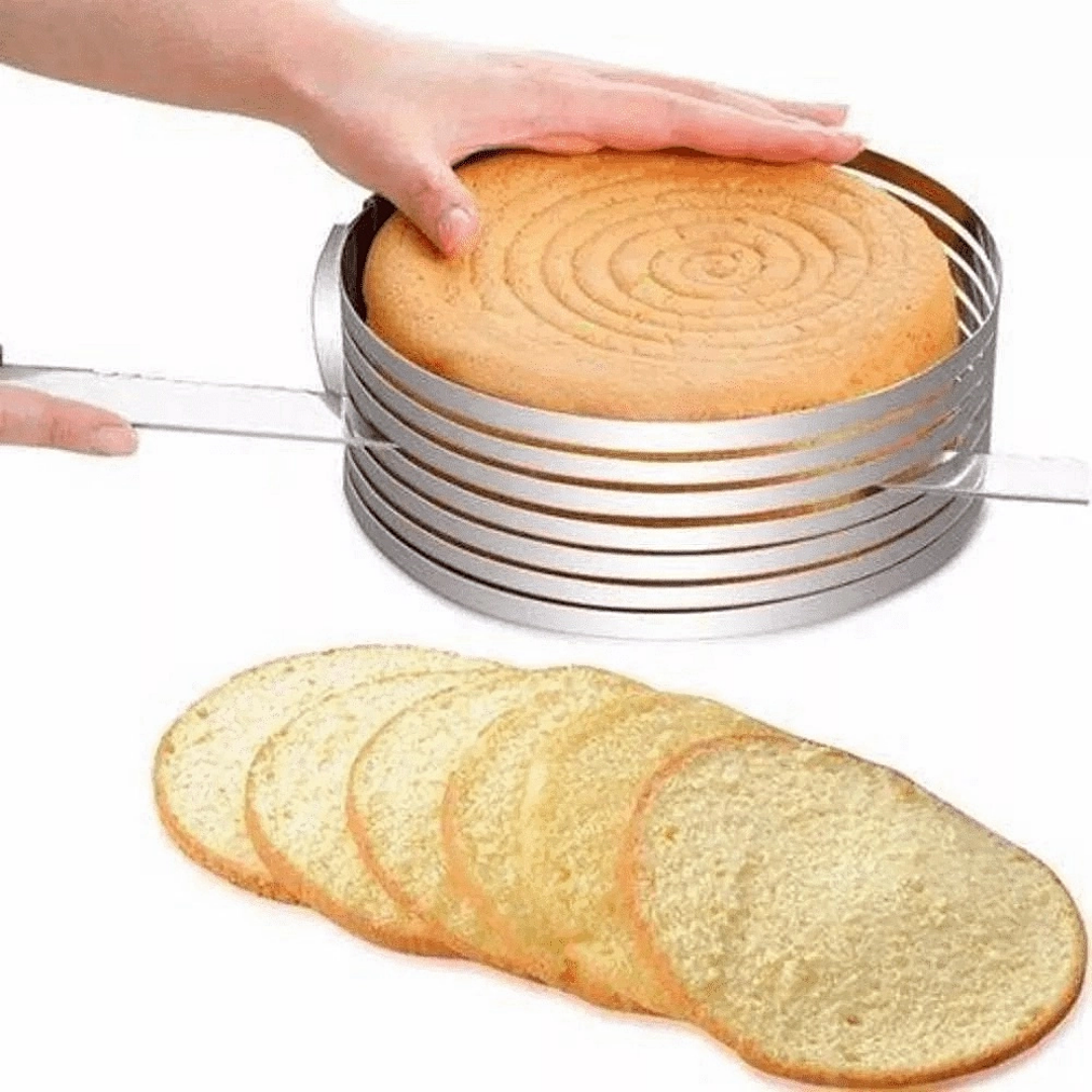 Aro Cortador Camadas Para Bolo em Aço Inox A Gourmet
