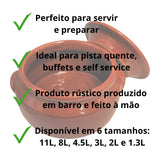 Caçarola Barro Nº4 Rústica 4,5L | Perfeita para Feijoada Motta