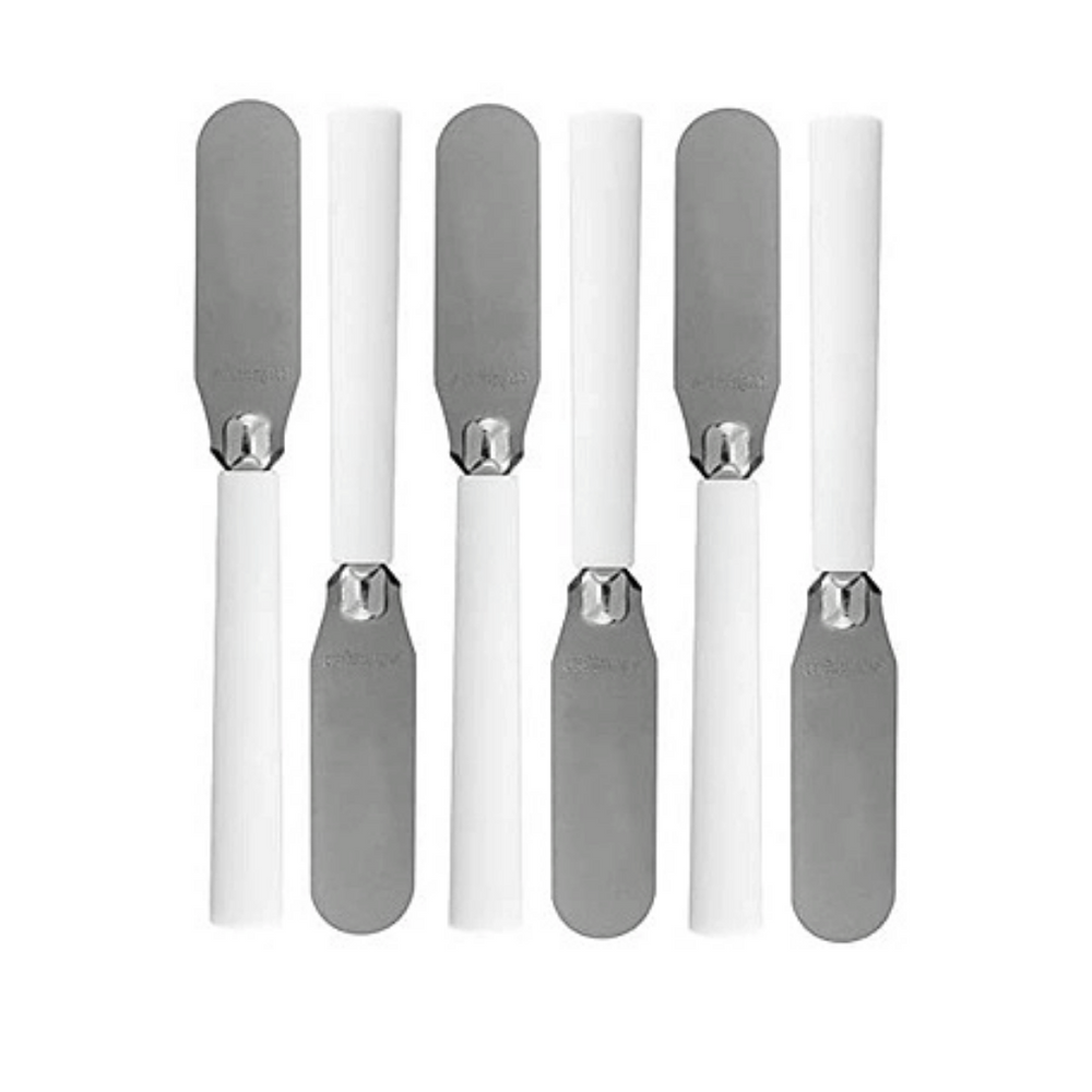 Conjunto 6 Espátula em Aço Inox Branco Etilux