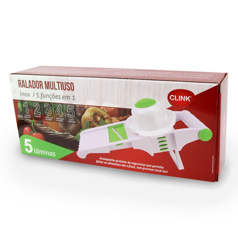 Ralador Multifuncional de Plastico e Aço inox Clink