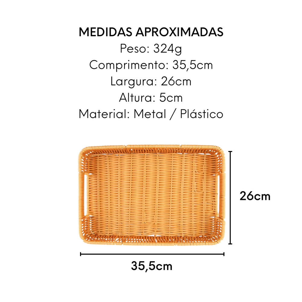 Bandeja Retangular M Servir Clink