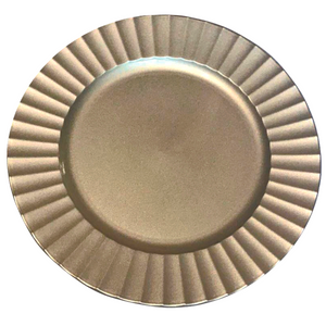 Sousplat Frisado Dourado de Plástico Class Home