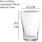 Copo Popular Cristar Para Cerveja de Vidro 160ml