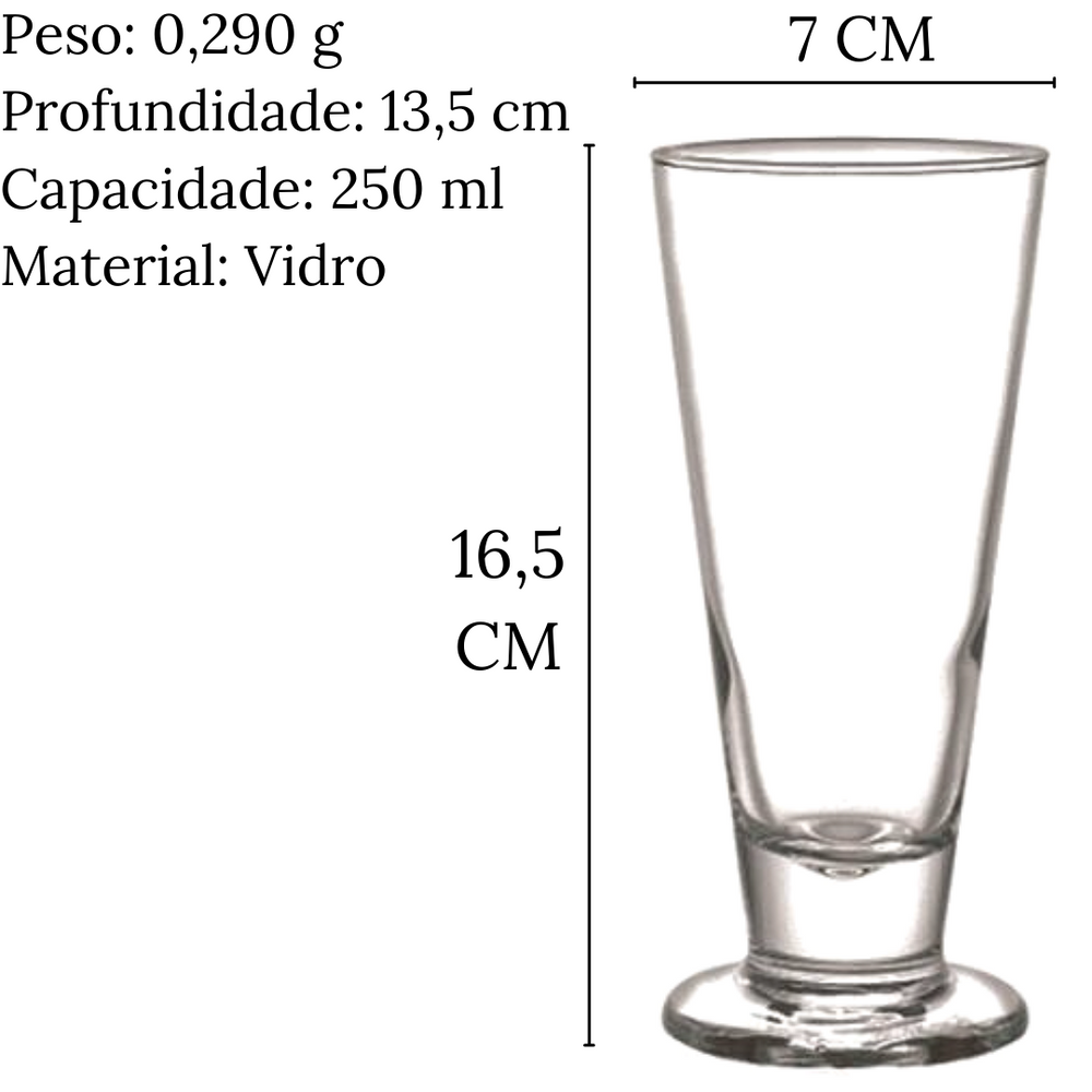 Copo de Chopp Lexington de 250ml em Vido Class Home
