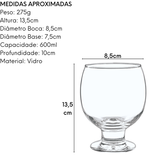 Taça Sobremesa Premiere de Vidro 600ml