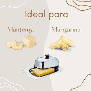 Manteigueira em Aço Inox 19cm Class Home