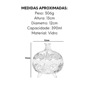 Potiche Decorativo com Pé Para Mesa Class Home